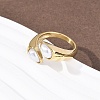 Opaque Acrylic Imitation Pearl Cuff Rings RJEW-P177-03C-G-2