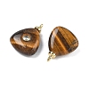 Natural Tiger Eye Pendants KK-C251-01C-04-2