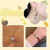 100Pcs 6 Colors Electroplate Two Tone Transparent Resin Beads RESI-CJ0005-28-7