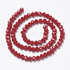 Opaque Solid Color Glass Beads Strands X1-EGLA-A034-P4mm-D02-2