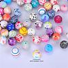 Printed Round Silicone Focal Beads LS-SI-JX0056A-49-2