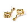 Rack Plating Brass with Cubic Zirconia Stud Earrings Finding KK-Z085-13G-2