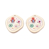 Printed Alloy Enamel Pendants ENAM-N071-11G-03-1