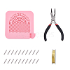 1 Set ABS Plate with Zinc Alloy Sticks and 1Pc Carbon Steel Round Nose Pliers TOOL-DC0001-14-1