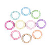 Spray Painted Alloy Spring Gate Rings X-PALLOY-T092-74-1