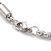 Tarnish Resistant 304 Stainless Steel Box Chain Bracelets for Women BJEW-R318-03A-P-2