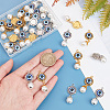   32Pcs 2 Colors Alloy Resin Pendants with Plastic Pearl FIND-PH0008-83-3