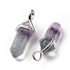 Natural Colorful Fluorite Pointed Pendants G-K329-68P-3