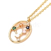 Colorful Cubic Zirconia Constellation Pendant Necklace NJEW-H166-01A-2