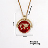 Map Coin Brass Pendant Necklace Fashionable Personality Jewelry BM0075-6-1
