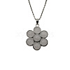 Natural Quartz Crystal Flower Pendant Necklaces FO7861-1-1