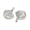 Brass Micro Pave Cubic Zirconia Pendants KK-C093-07P-2