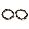 Natural Tourmaline Chip Beaded Stretch Bracelet G-H294-01A-01-1