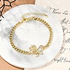 Brass Micro Pave Cubic Zirconia Link Bracelets BJEW-M050-04G-01-1