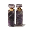 Natural Amethyst Dropper Perfume Bottle DJEW-H010-01G-01-1