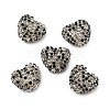 Sparkling Acrylic Heart Beads with Rhinestone Embellishment OACR-NH0001-02A-06-1