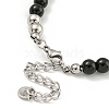 6mm Synthetic Non-magnetic Hematite & Glass & 304 Stainless Steel Round Beaded Bracelets for Women BJEW-G717-05P-3