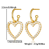 Heart Shape 925 Sterling Silver Rhinestone Stud Earrings JZ2226-2