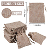 Beebeecraft Polyester Imitation Burlap Packing Pouches Drawstring Bags ABAG-BBC0001-02A-01-2