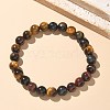 Natural Tiger Eye Bead Stretch Bracelets X-BJEW-K212-B-005-2