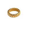 Wave Texture 304 Stainless Steel Finger Rings WGA78FE-03-5