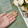 6Pcs Brass with Rhinestone Pendants KK-BC0014-26G-3