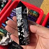 Christmas Pointed Tower Natural Obsidian Healing Stone Wands PW-WG42618-07-1