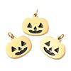Halloween Ion Plating(IP) 304 Stainless Steel Charms STAS-D066-07G-2