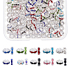 200Pcs 10 Colors Brass Rhinestone Spacer Beads RB-DC0001-09-1