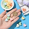 20Pcs UV Plating Opaque Acrylic Beads MACR-YW0004-14-3