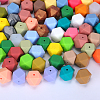 Hexagonal Silicone Beads SI-JX0020A-65-4