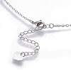 Brass Cubic Zirconia Pendant Necklaces NJEW-O117-03P-4