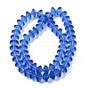 Frosted & Baking Paint Transparent Glass Beads Strands GL-CBA2ED2-03G-2
