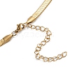 PVD Vacuum Plating 201 Stainless Steel Herringbone Chain Necklaces X-NJEW-M187-06G-3