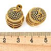 Rack Plating Brass Micro Pave Cubic Zirconia Pendants KK-Z063-49G-02-3