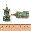 Natural Green Aventurine Pendants G-K338-30G-05-3