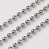 Non-Tarnish 3.28 Feet 304 Stainless Steel Ball Chains X-CHS-A002B-1.5mm-1