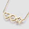 304 Stainless Steel Pendant Necklaces NJEW-I218-15G-2