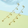 Brass Enamel Chain Tassel Earrings EJEW-JE05783-3