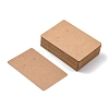 Rectangle Kraft Paper One Pair Earring Display Cards with Hanging Hole CDIS-YW0001-05-3