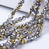 Electroplate Transparent Glass Beads Strands EGLA-A034-T1mm-Z06-1