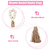 Wooden Beaded Napkin Rings AJEW-FH00006-4