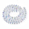 Electroplate Transparent Glass Beads Strands EGLA-N002-16-B03-2