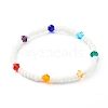 Imitation Austrian Crystal Bicone Glass Beads & Opaque Glass Beads Stretch Bracelets BJEW-JB06477-1