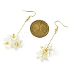 Brass with ABS Imitation Pearl Earrings for Women EJEW-JE05928-3