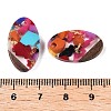 Transparent Resin and Walnut Wood Pendants RESI-T057-03L-4