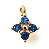 Brass Micro Pave Cubic Zirconia Pendants KK-D356-07A-G-1