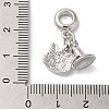 Rack Plating Alloy Enamel European Dangle Charms PALLOY-S189-10P-3