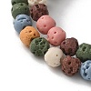 Synthetic Lava Rock Dyed Beads Strands G-H311-08D-10-3