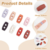 64Pcs 8 Colors Plastic Buttons BUTT-FG0001-36-4